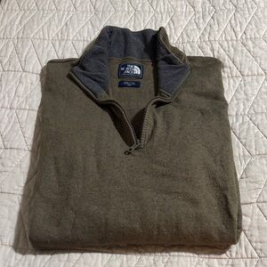 The North Face Men's Green Zip-Up Sweater